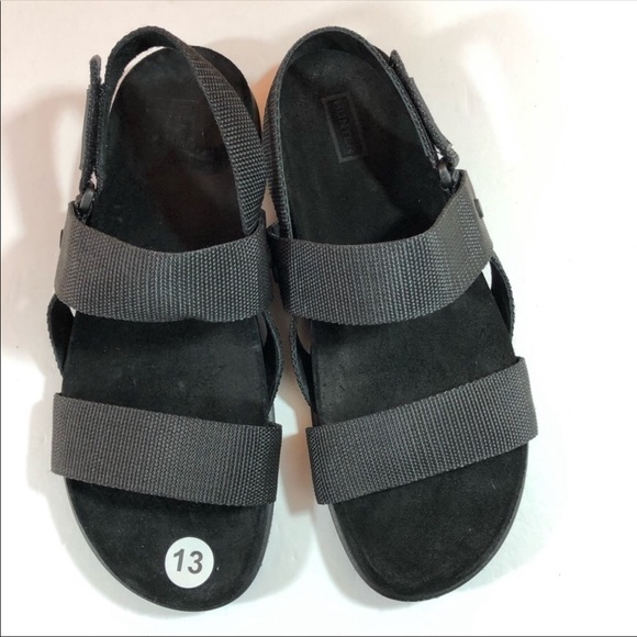 New Hunter Men Black Double Strap Sandals 13 - Picture 3 of 8